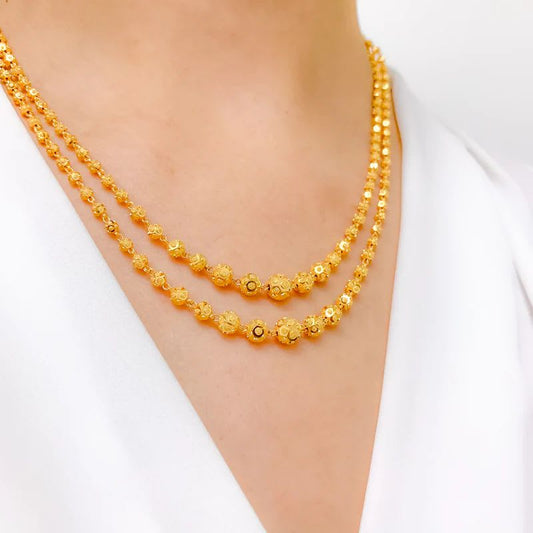 High Gold Plated Daily Wear Fancy Long Ball Mala