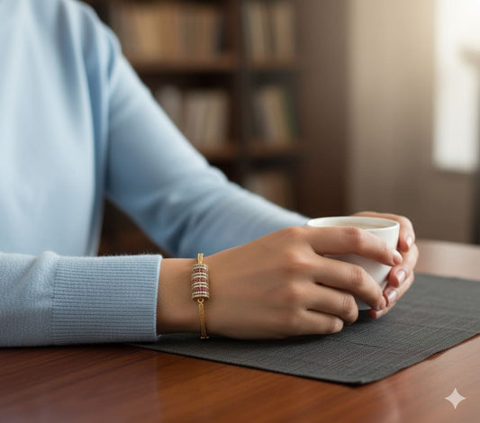 Micro Gold Plated Ad Diamond Studdedsquare Diamond Bracelet