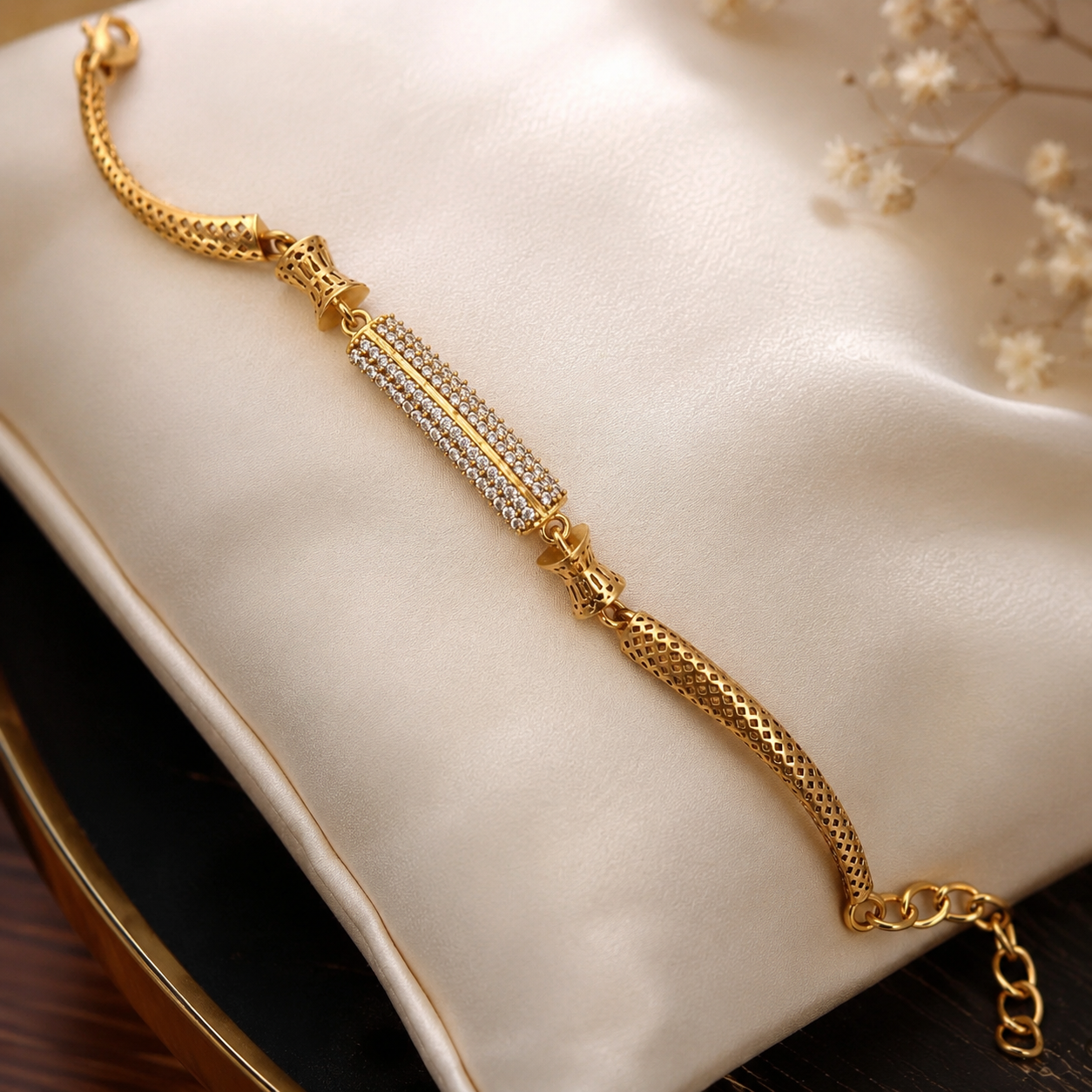 Micro Gold Plated & Diamond Studded Designer Bracelet for Women
