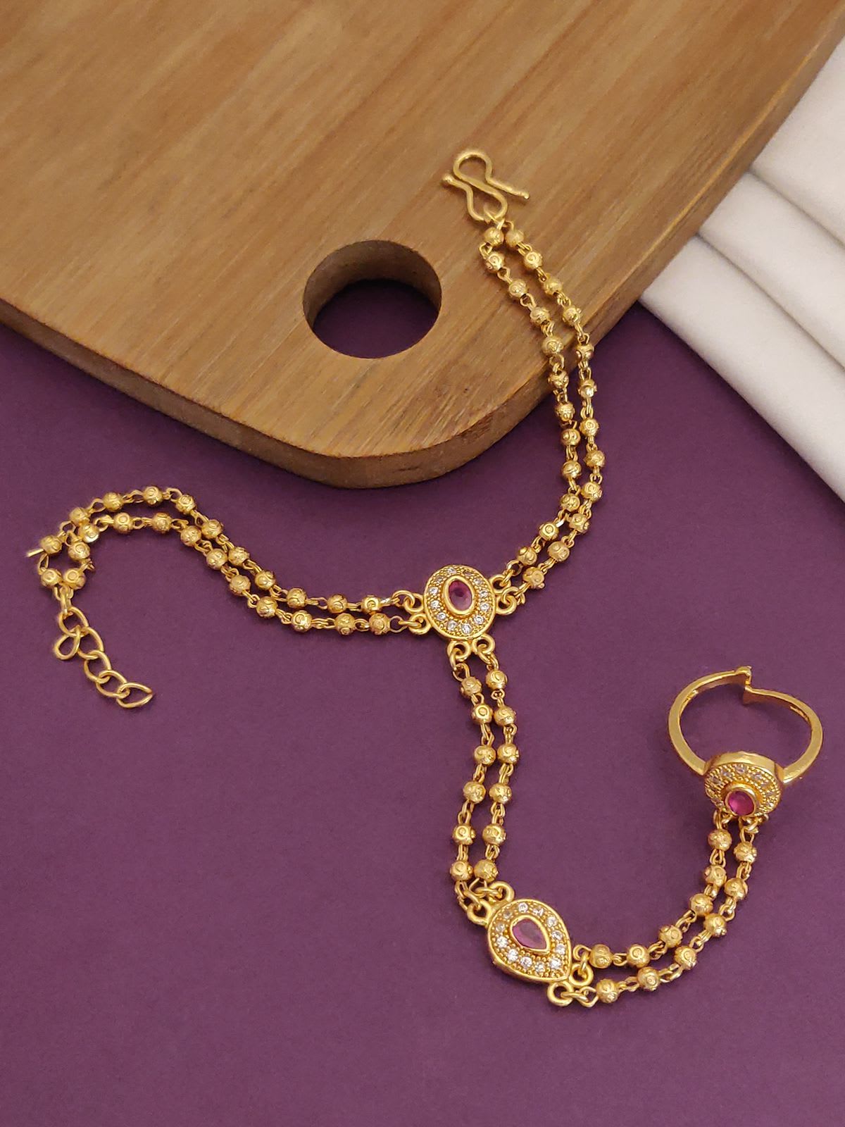 Our Most Selling American Diamond Studded Ethic Party Wear Beautiful Handchff With 3 Month Guarantee