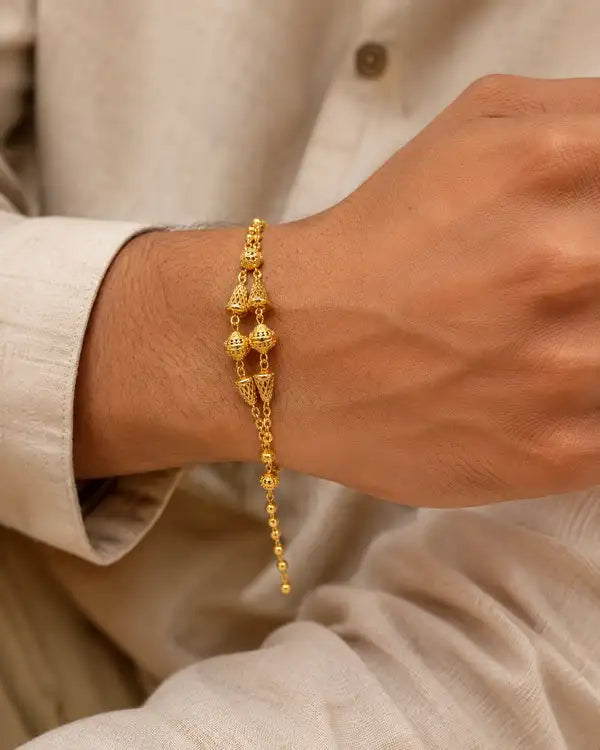 Premium Gold-Plated Designer Rakhi for Brother | Elegant Traditional Bhai Rakhi |