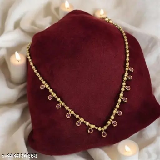 New Designer Premium Qullity High Gold Platwed Ad Diamond Fancy Chain For Girls