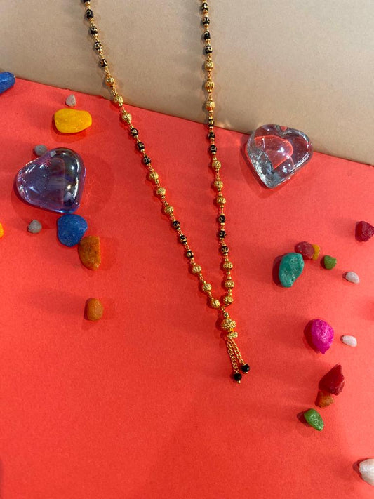 Micro Gold Plated Daily Wear Chain Cum Ball Mala