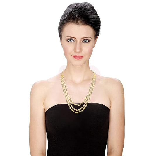 High Gold Plated 3 Layer Ball Chain
