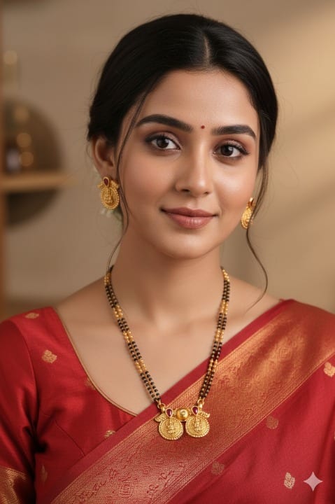 Micro Gold Plated Ad Diamond Antique Mangalsutra