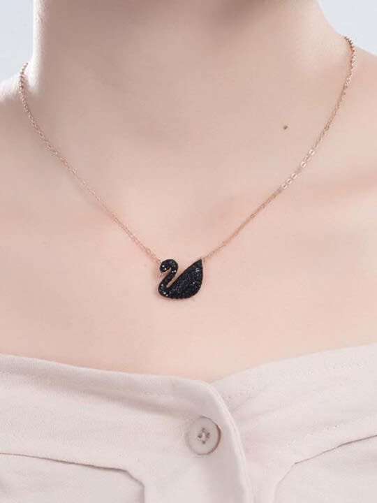 Origional Stainless Steel Black Beeds Studed Fancy Duck Chain