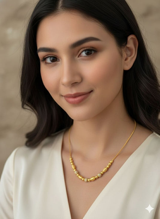 Elegant Micro Gold Plated Designer Bead Chain