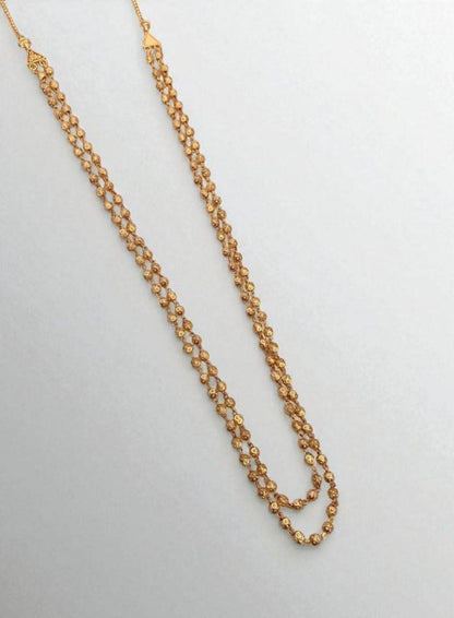Micro Gold Plated Daily Wear 2 Layer Ball Mala Chain