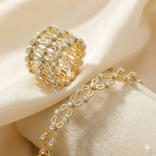 2 in 1 Ring Bracelet Expandable & Foldable Transform Bracelet To Ring