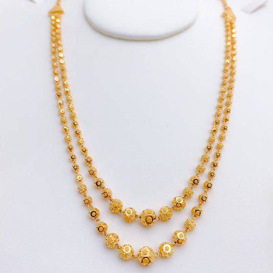 High Gold Plated Daily Wear Fancy Long Ball Mala