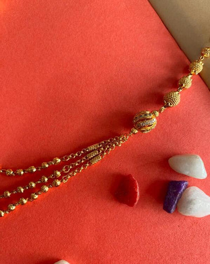 High Gold Plated Ad Diamond Daily Wear 3 Leyer Chain For Girls&Women