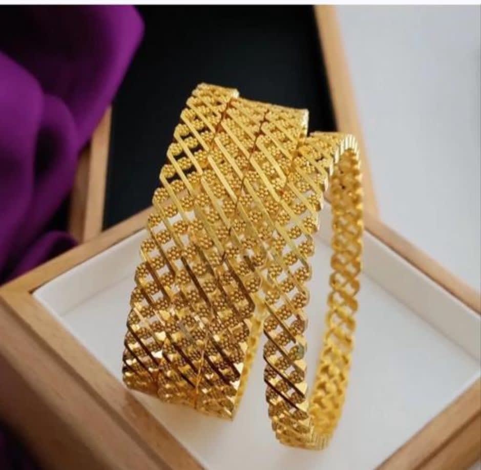 High Gold Plated Beautiful Designer Bangle Set (4 Pcs)