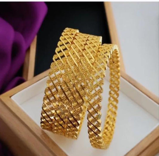 High Gold Plated Beautiful Designer Bangle Set (4 Pcs)