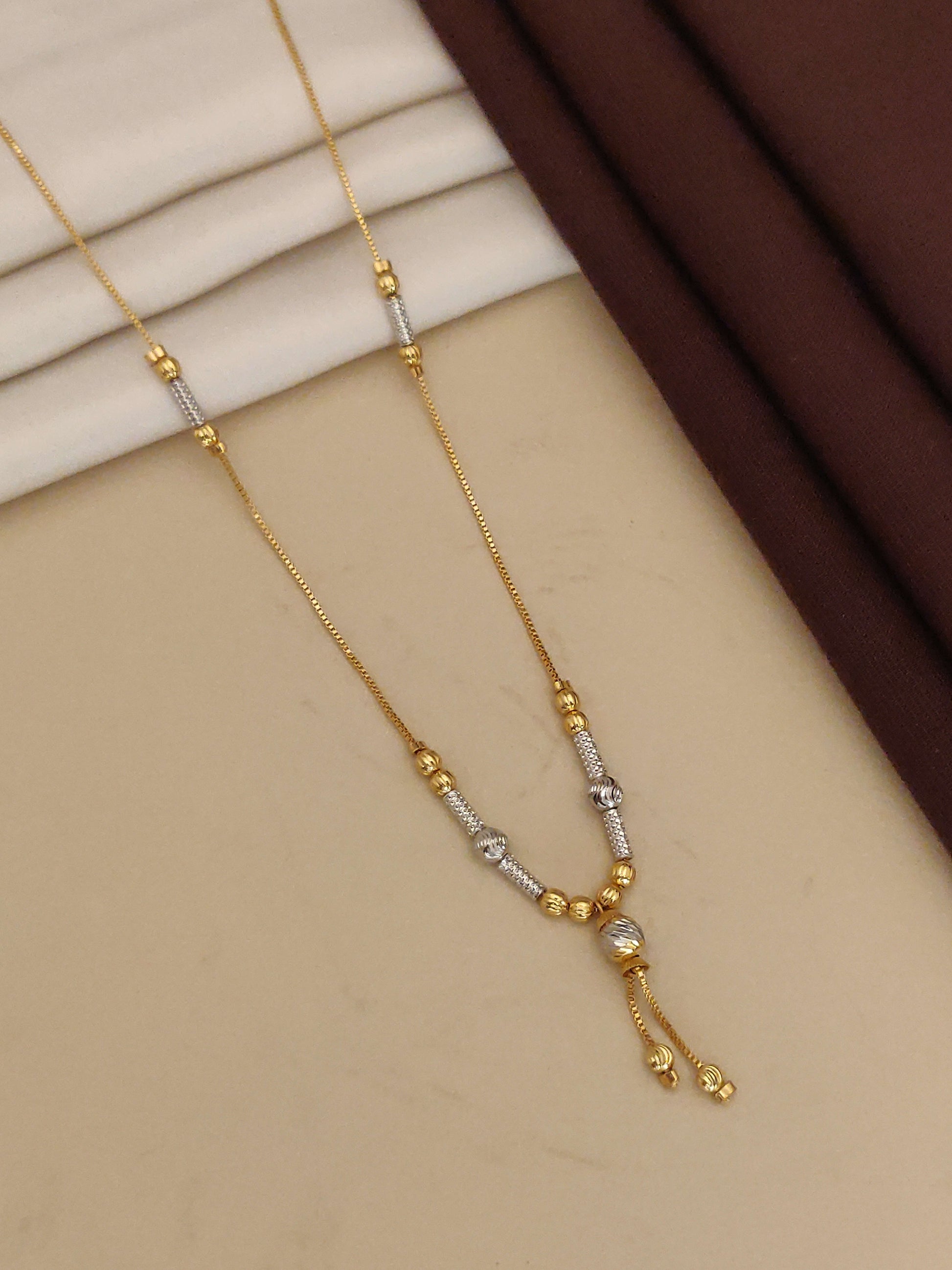 gold plated daily wear two tone fancy chain