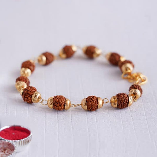Designer Rudraksha Bracelet Rakhi