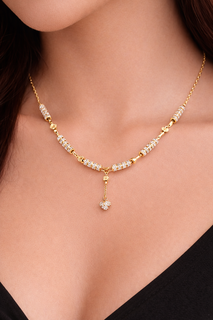 Stunning Diamond Studded Daily Wear Beautiful Star Chain