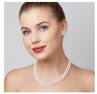 Designer 2 Line Origional  Pearl Mala