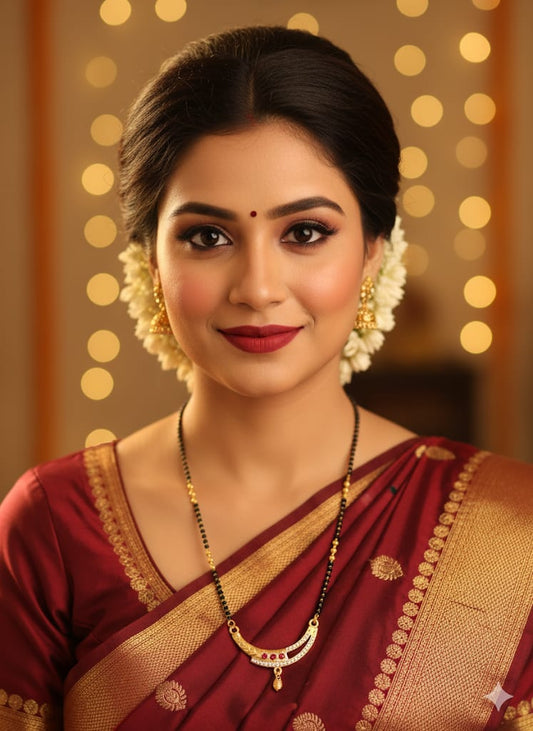 Premium Quality High Gold Plated Ad Diamond Studded Fancy Mangalsutra For Women