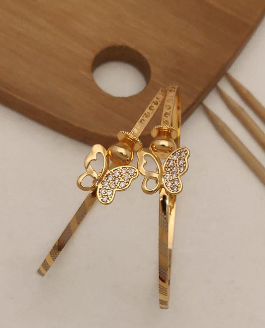 Designer high goldb plated ad diamond fancy butterfly  adjustable kadli