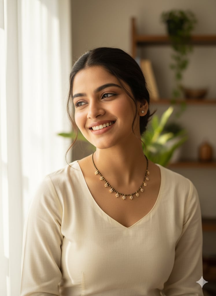 High Gold Plated Ad Diamond Fancy Star Mangalsutra For Women