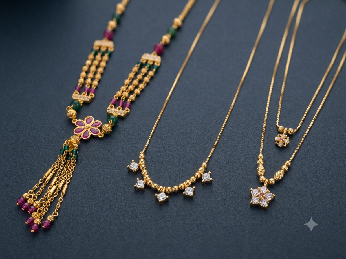Elegant Gold Pendant Necklace Collection with Gemstone & Diamond Accents