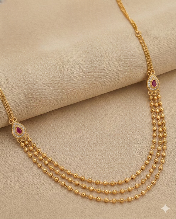 Gold Necklace Collection with Ruby & Diamond Accents