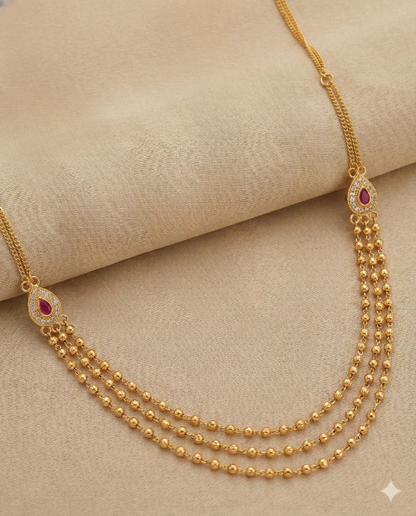 Gold Necklace Collection with Ruby & Diamond Accents