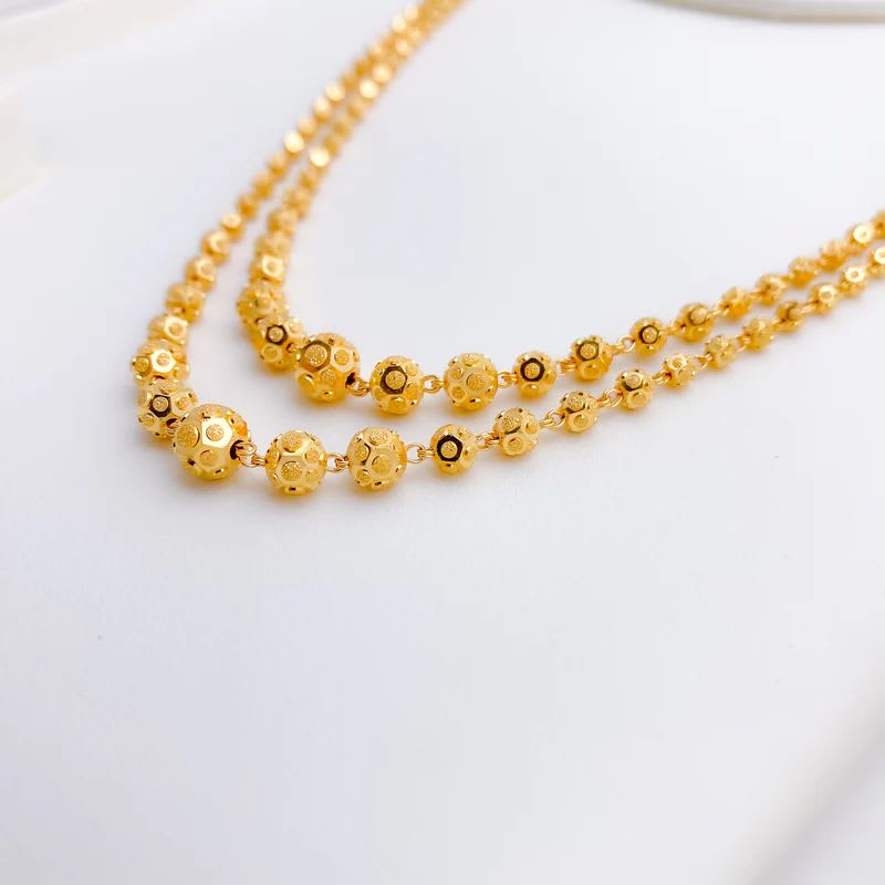 High Gold Plated Daily Wear Fancy Long Ball Mala