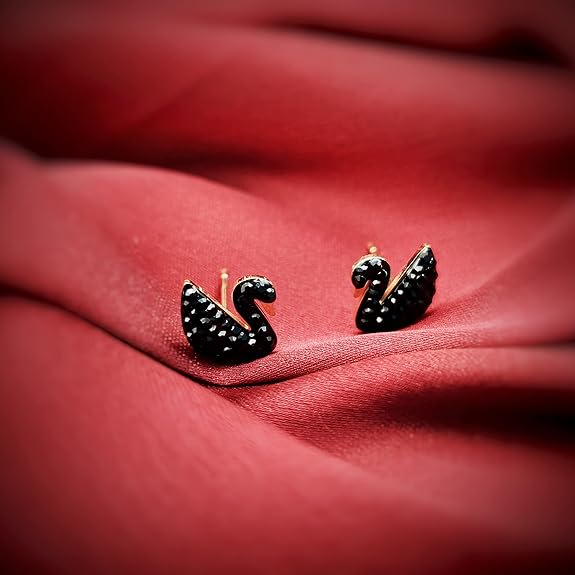 Iconic Swan Stud Rose Gold Earrings