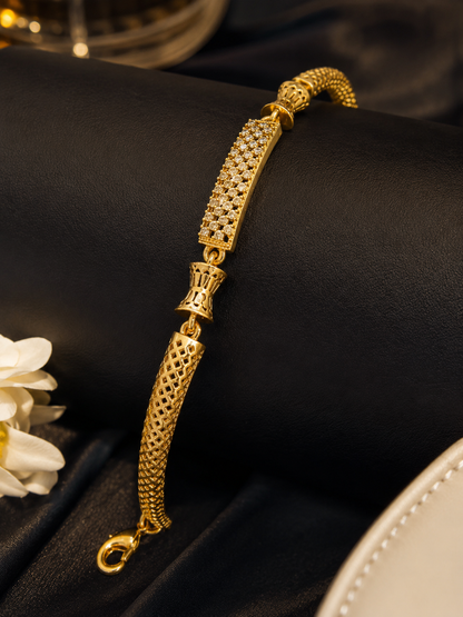 Micro Gold Plated Diamond Studded Designer Fancy Bracelet for Women