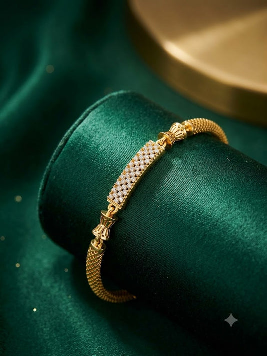 Micro Gold Plated Diamond Studded Designer Fancy Bracelet for Women
