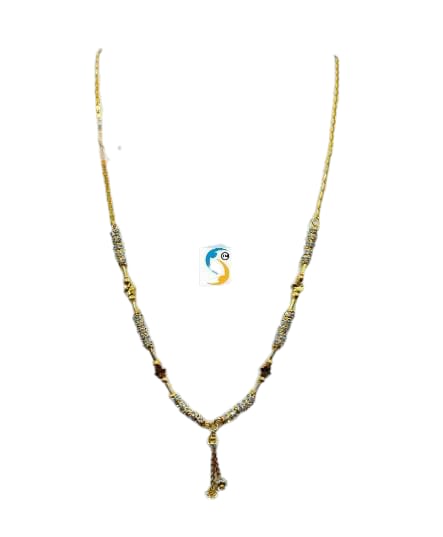 New Designer High Gold Plated Ad Diamond Studded Fancy Star Mangalsutra
