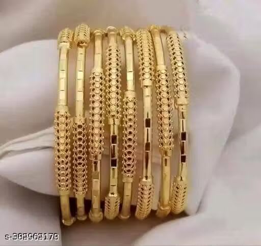High Gold Plated Premium Designer 10 Pcs Of Bangle Set