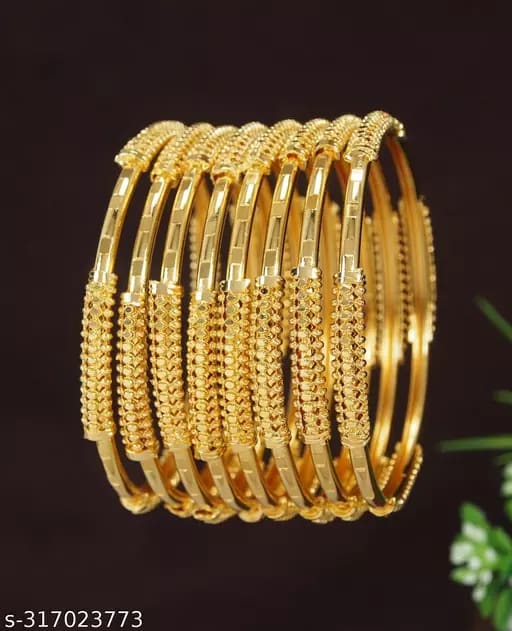 New Designer High Gold Plated 8 Pcs Bangle For Women