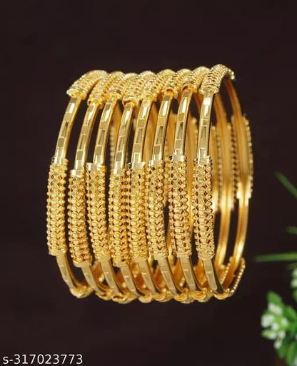 New Designer High Gold Plated 8 Pcs Bangle For Women