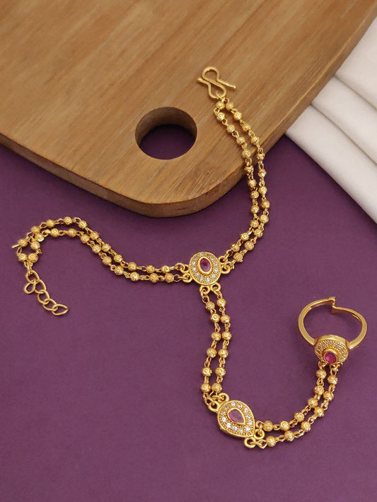 Our Most Selling American Diamond Studded Ethic Party Wear Beautiful Handchff With 3 Month Guarantee