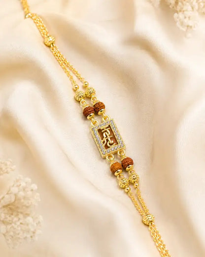Premium Gold-Plated Shree Ram Designer Rakhi for Brother