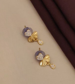 Forming Ad Diamond High Gold Plated Heart Mangalsutra   3 Months Guarantee