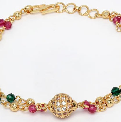 Micro Gold Plated Ad Diamond Studded Fancy Mangalsutra With Hand Mangalsutra