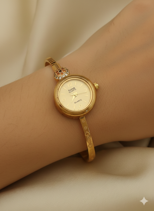Royal High-Gold Plated Elegant Bracelet Watch for Women