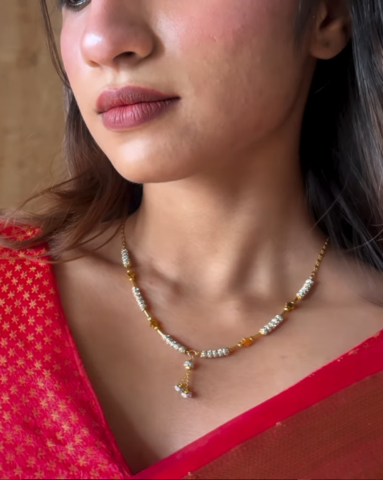Stunning Diamond Studded Daily Wear Beautiful Star Chain