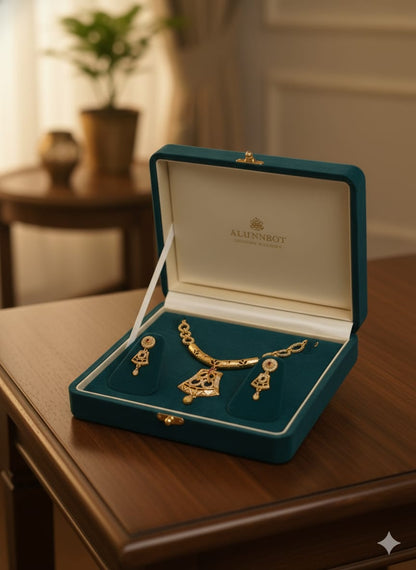 Micro Gold Plated Ad Diamond Studded Forming Square Necklace