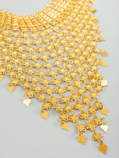Micro Gold Plated Traditional Wear Classic Long Layered Necklace