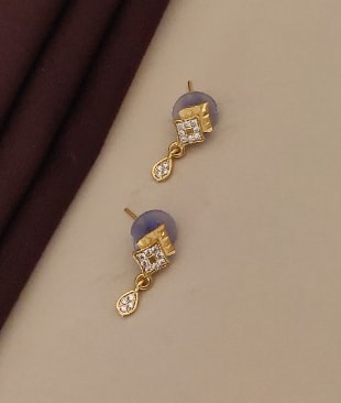 Forming Ad Diamond High Gold Plated Square Mangalsutra   3 Months Guarantee