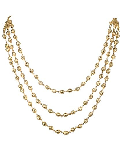 High Gold Plated 3 Layer Ball Chain