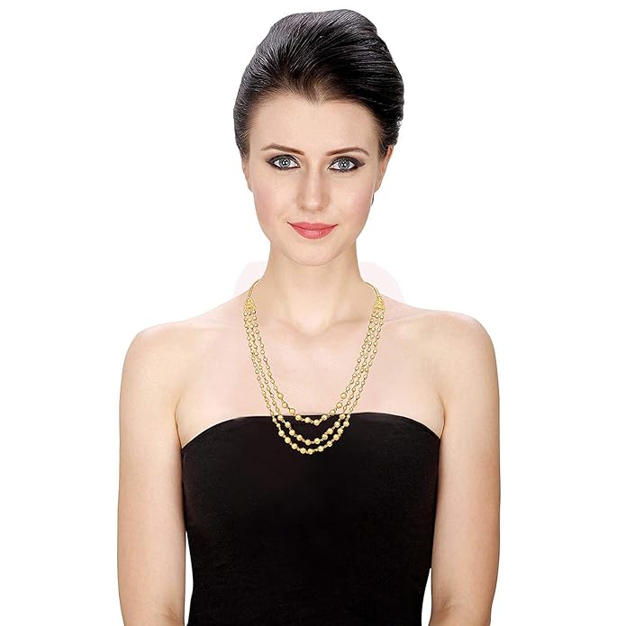High Gold Plated 3 Layer Ball Chain