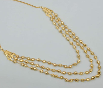 High Gold Plated 3 Layer Ball Chain