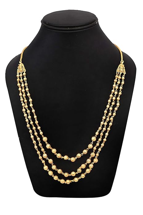 High Gold Plated 3 Layer Ball Chain