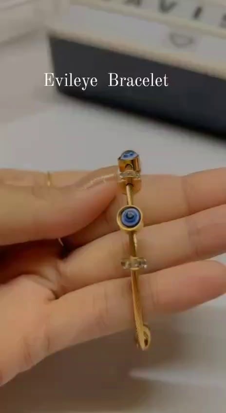 Gold Plated Daily Wear Evil Eye Fancy Bracelet for Women