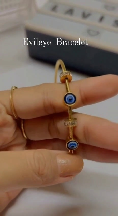 Gold Plated Daily Wear Evil Eye Fancy Bracelet For Women